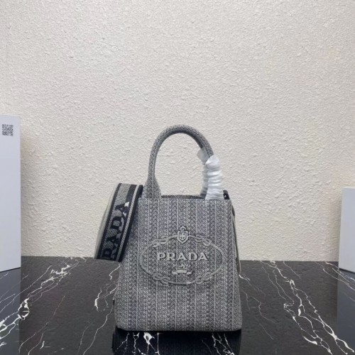Prada PETIT SAC SHOPPING 1AV333 Noir&gris