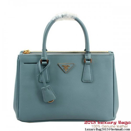 Sac Cabas Prada Saffiano 30cm BN1801 - Bleu Ciel