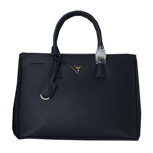 Prada Sac fourre-tout en cuir de veau Saffiano PBN1786 Noir