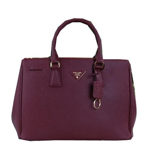 Prada Sac fourre-tout en cuir de veau Saffiano PBN2274 Bordeaux