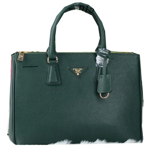 Prada Sac fourre-tout en cuir de veau Saffiano PBN2274 Vert