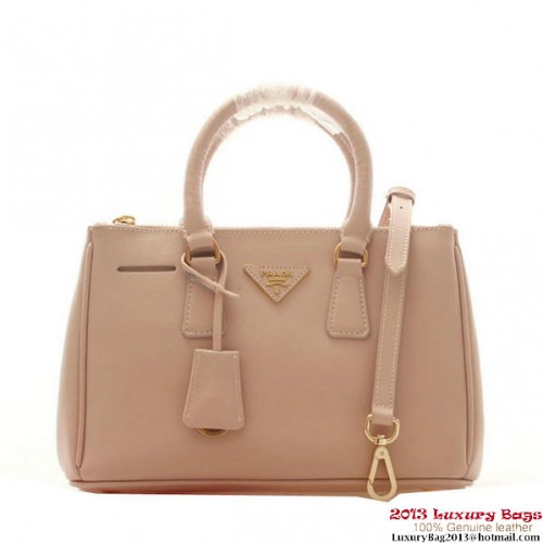 Sac fourre-tout Prada en cuir Saffiano 30cm BN1801 Rose clair