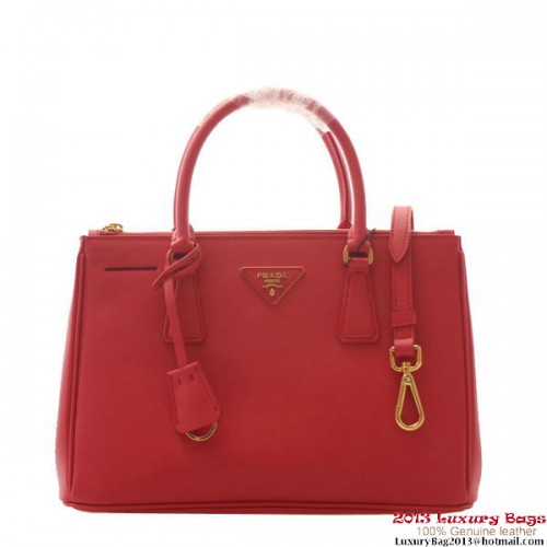 Sac fourre-tout Prada en cuir Saffiano 30cm BN1801 Rouge