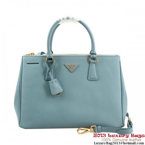Sac fourre-tout Prada en cuir Saffiano 33CM BN2274 Bleu clair