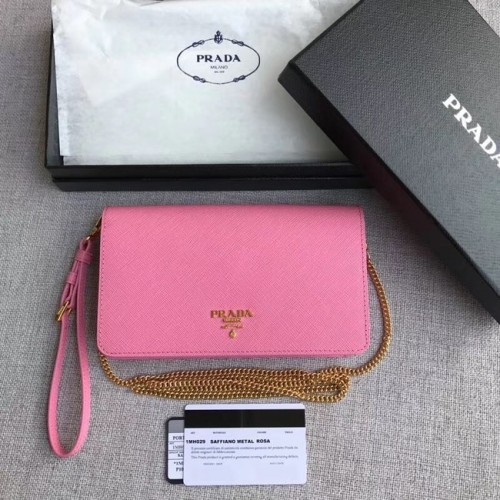 Prada Mini sac en cuir Saffiano 1HZ029 rose