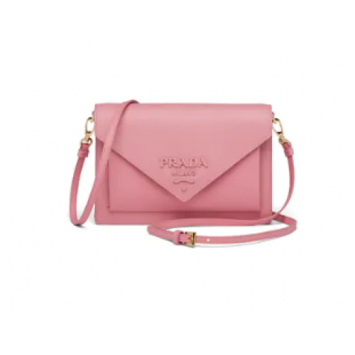 Prada mini-sac en cuir Saffiano 1BP020 rose