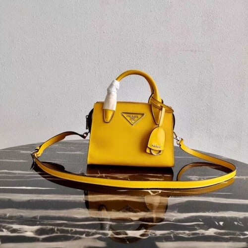 Prada mini-sac en cuir Saffiano 2BA269 jaune