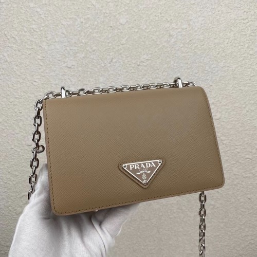 Prada mini sac à bandoulière en cuir Saffiano 2BD032 abricot