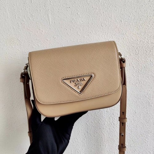 Prada mini sac à bandoulière en cuir Saffiano 2BD249 abricot