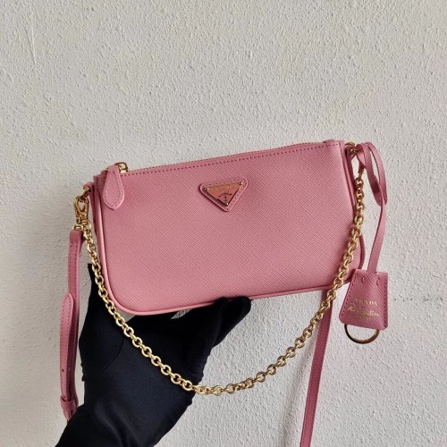 Prada mini sac à bandoulière en cuir Saffiano 2BH171 rose