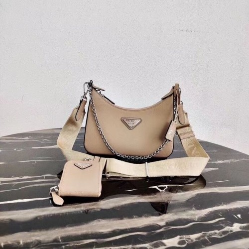 Prada mini sac à bandoulière en cuir Saffiano 2BH204 abricot