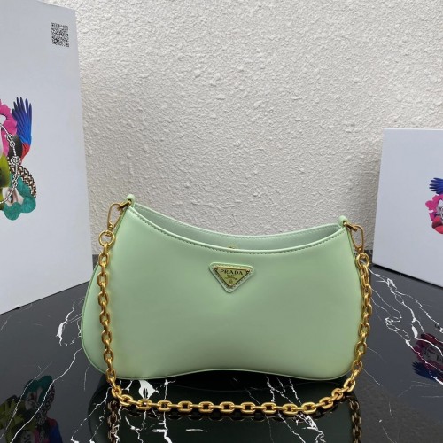 Prada sac à bandoulière en cuir Saffiano 2BC148 vert