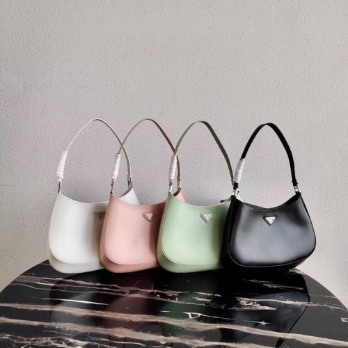 Prada sac à bandoulière en cuir Saffiano 2BC499 rose