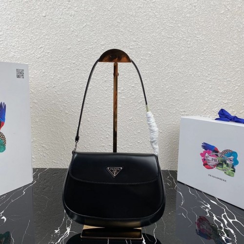 Prada sac à bandoulière en cuir Saffiano 2BD311 noir