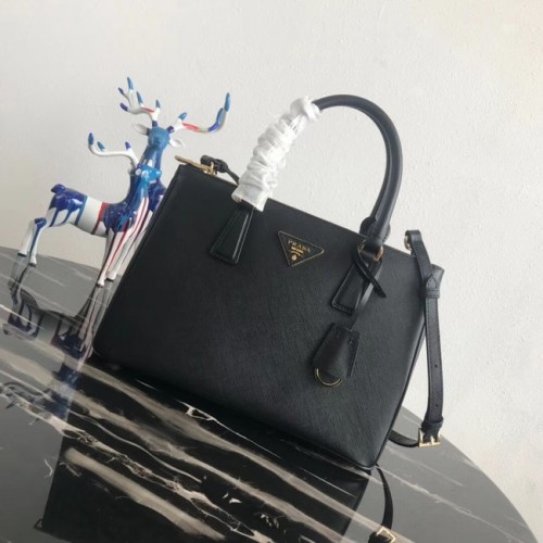 Prada Saffiano sac fourre-tout en cuir d'origine 1BA1801 noir
