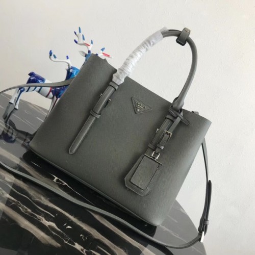 Prada Saffiano original sac fourre-tout en cuir BN2838 kaki