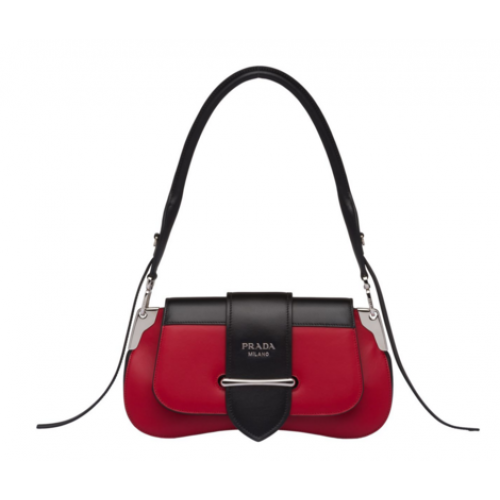 Prada Sidonie sac à bandoulière en cuir 1BD168 rouge