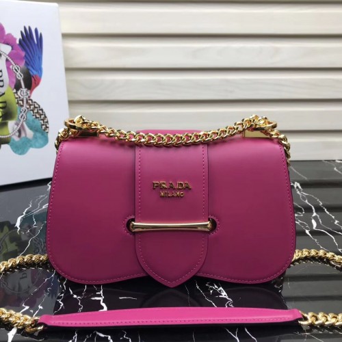 Prada Sidonie sac à bandoulière en cuir 1BD184 Rose