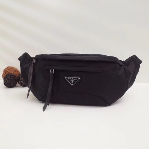 Prada Sac banane en tissu technique 2VL008 noir
