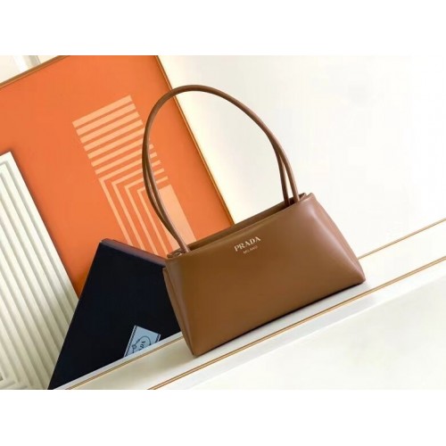 Prada Petit sac à main Prada Supernova en cuir 1BA368 caramel