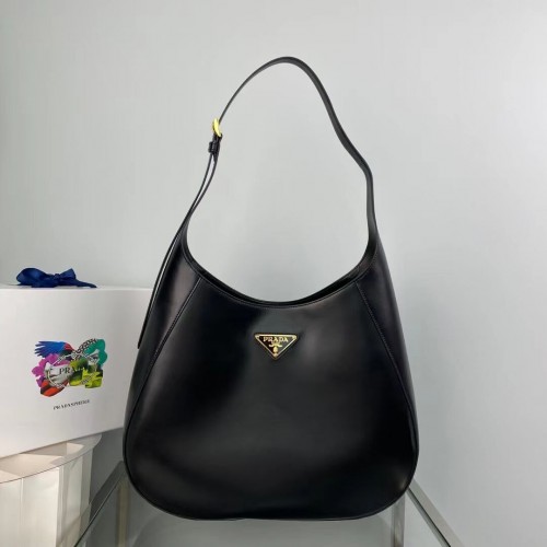 Sac à bandoulière en cuir Prada 1AC281 noir