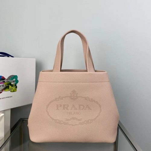 Sac cabas Prada en cuir 1AG833 rose