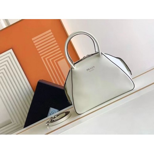 Prada Petit sac à main Supernova en cuir 1BA366 blanc