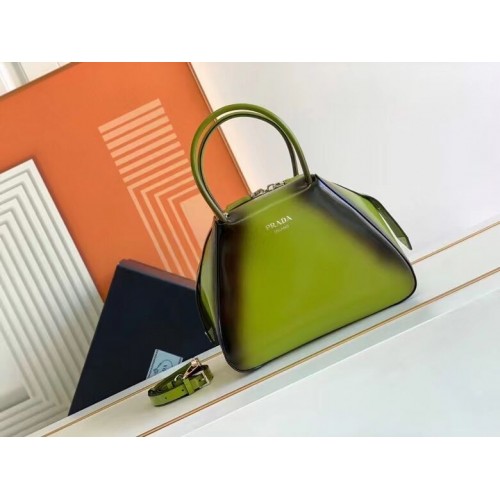 Sac cabas Prada en cuir 1BD663A vert
