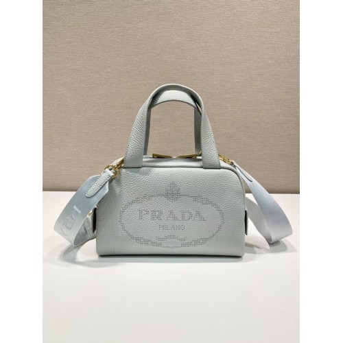 Sac cabas Prada en cuir 1DH770 bleu clair