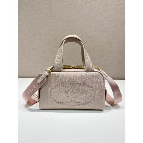Sac cabas Prada en cuir 1DH770 rose clair