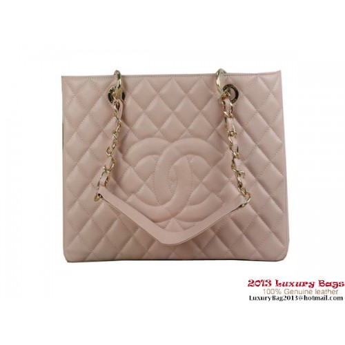 Réplique Chanel A50995 Rose Original Cannage Sac à bandoulière en cuir Doré