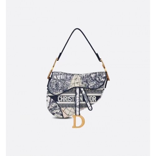 SAC SELLE Dior Broderie D2456E