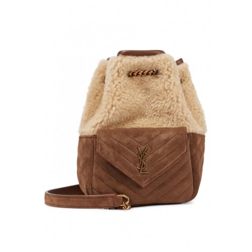 SAC SEAU SAINT LAUREN LE MAILLON EN DAIM Y665512 Kaki
