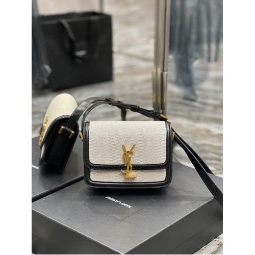 PETIT CARTABLE SAINT LAUREN SOLFERINO EN AYERS LAQUE 634306 noir