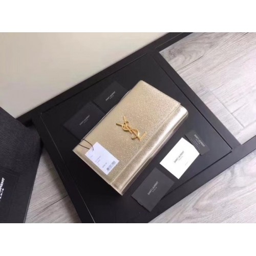 SAINT LAURENT Pochette cuir Cassandre 57312 or