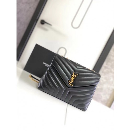 SAINT LAURENT LOULOU MEDIUM EN CUIR MATELASSE 459749 noir