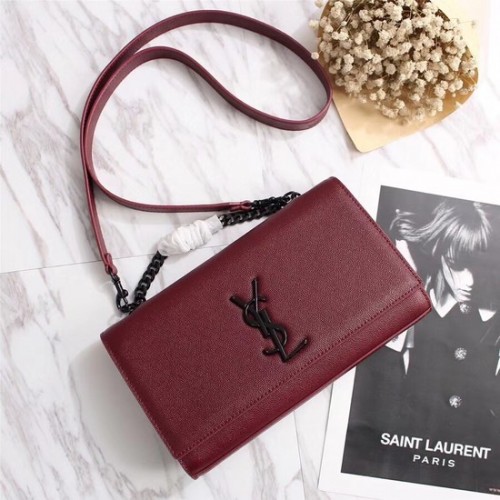 SAINT LAURENT Monogram Kate sac bandoulière fourre-tout en cuir 26806 Bordeaux