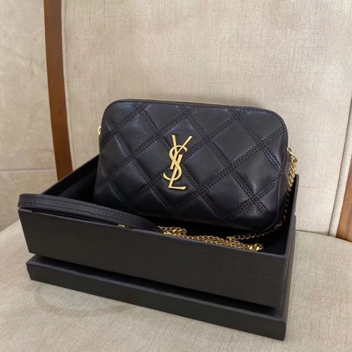 SAINT LAURENT Original Sac à bandoulière en cuir Y565041 noir