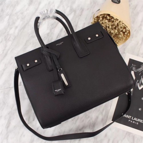 SAINT LAURENT Sac de Jour Slouch petit cuir grainé 5711 noir