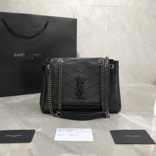 SAINT LAURENT sac bandoulière en cuir Y554248 noir