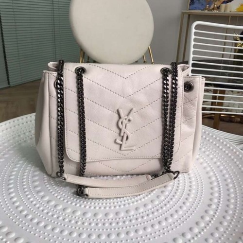 SAINT LAURENT sac bandoulière en cuir Y554248 crème