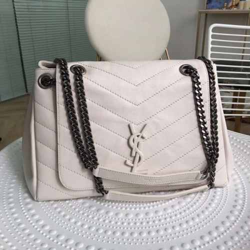 SAINT LAURENT sac bandoulière en cuir Y554256 crème