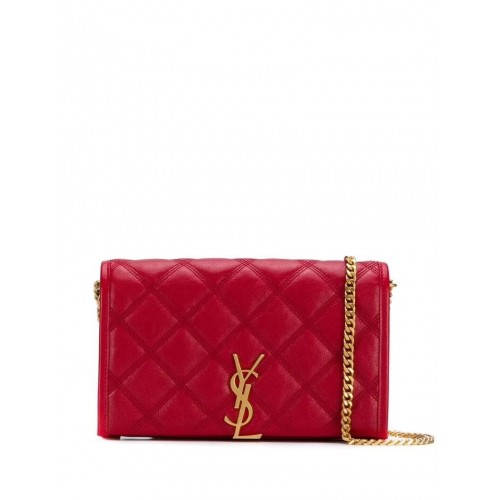 SAINT LAURENT sac bandoulière cuir Y585031 rouge