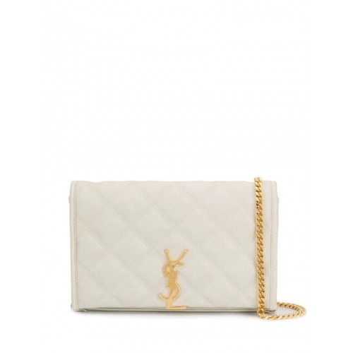 SAINT LAURENT sac bandoulière cuir Y585031 blanc