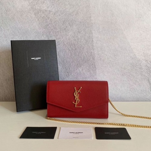 SAINT LAURENT sac bandoulière cuir Y659193 rouge