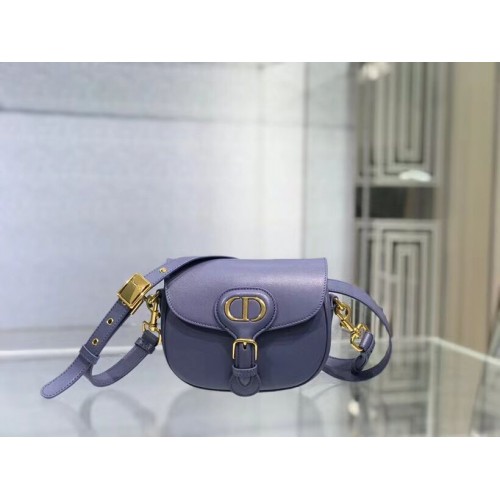PETIT SAC DIOR BOBBY Cuir de veau box gris Cuir de veau box gris M9317 bleu
