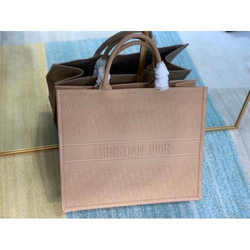 PETIT SAC DIOR BOOK TOTE BAG EN Veau M1296Z rose