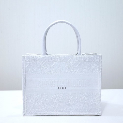 PETIT BOOK TOTE DIOR Broderie C1287-34 blanc