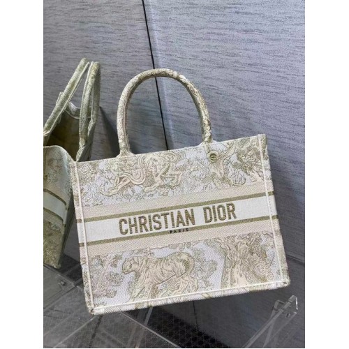 PETIT BOOK TOTE DIOR Broderie C1287-8 crème