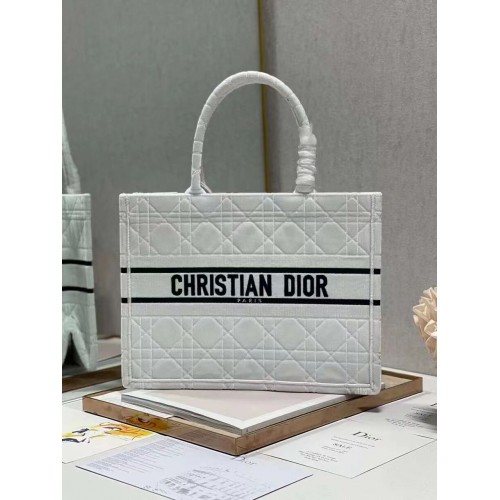 PETIT BOOK TOTE DIOR Velours C1287-1 blanc